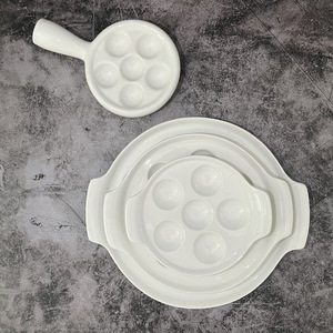 Produits tendance 2026 Nouveautés <span class=keywords><strong>Cuisine</strong></span> <span class=keywords><strong>française</strong></span> <span class=keywords><strong>Plat</strong></span> à escargots en céramique blanche Assiettes à escargots <span class=keywords><strong>Plat</strong></span> à cuisson pour fruits de mer - Product Image 2