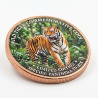 Pièce de monnaie en cuivre de 1 once du fabricant d'origine, motif Tigre Feline Apex Predator Asian Jungle Spirit Fierce Majesty, pour les réserves de faune.