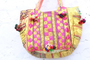 Indian Style Banjara Bag Vintage Hobo Sling Ethnic Hand Embroidered Two <b>Straps</b> Waterproof Large Capacity <b>Shoulder</b> Bag Purse - Product Image 5