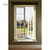 Grille de fenêtre à battants en verre trempé PVC, fenêtre et porte battantes en plastique PVC double vitrage
