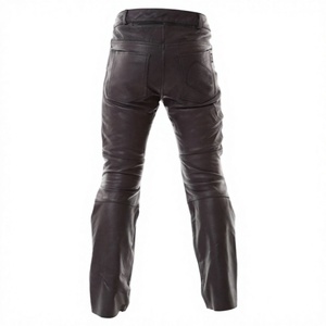 Pantalon en cuir pour homme, respirant, écologique, imperméable, taille mi-haute, coupe droite, imprimé, style vintage, léger, pour l'été, pour moto, personnalisé - Product Image 2