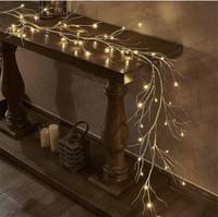 Guirlande de bouleau à la mode pour décoration de noël et de vacances, 6/8 pieds, 48/72/144 LED