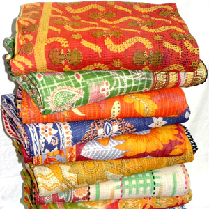 2017 New Handmade Cotton Reversible <b>Kantha</b> <b>Throw</b> Best Quality Collection Wholesale Price for Hotel & Home Use - Product Image 1