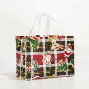 Bolsa Reutilizable Versátil para Regalos de Fiesta de Navidad, Diseño Impreso, Laminada, de Tela No Tejida - Product Image 1