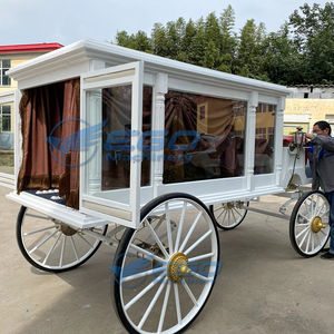 รถพ่วงสำหรับงานศพแบบรถม้าคลาสสิกของไนจีเรีย รถม้าลากโลงศพสี่ล้อแบบลากจูงได้ รถตู้ขนส่งโลงศพสำหรับขาย - Product Image 4