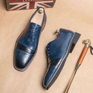 Nuevos Zapatos de Hombre Cuadrados a la Moda, Impermeables, de Color Mixto, con Suelas de Goma, Hechos a Mano, de Alta Calidad, para Aumentar la Estatura, Otoño - Product Image 2