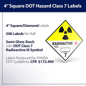 Tùy chỉnh bức xạ hạt nhân nguy hiểm nhãn nghẹt thở phóng xạ III hazmat điện áp cao an toàn cảnh báo dấu hiệu nhãn dán - Product Image 4