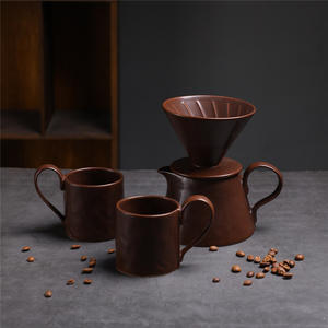 Ensemble de <span class=keywords><strong>cafetière</strong></span> à <span class=keywords><strong>filtre</strong></span> en céramique écologique pour pot à café avec pichet de service - Product Image 2