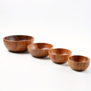 Bol japonais en <span class=keywords><strong>bois</strong></span> réutilisable salade soupe fruits <span class=keywords><strong>plat</strong></span> <span class=keywords><strong>de</strong></span> <span class=keywords><strong>service</strong></span> pour cuisine restaurant ménage vaisselle naturelle - Product Image 1