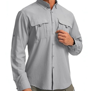 Camisa de Pesca para <span class=keywords><strong>Hombre</strong></span> de Venta Directa, Manga Larga, Alta Transpirabilidad, Camisa de Trabajo para Exteriores OEM - Product Image 3