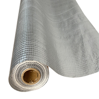 Isolation réfléchissante multicouche en feuille d'aluminium/MPET renforcée avec fibre de verre/PE, feuille de maille rélaminée