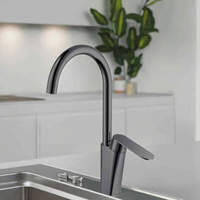 Robinet de cuisine en laiton chromé, nouveau design, mitigeur eau chaude et froide