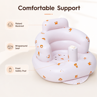 Chaise gonflable portable pour bébé avec trous de drainage, motif Shiba Inu, siège gonflable imperméable pour bain et douche