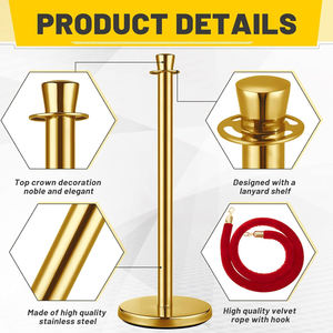 สแนชออนพลาสติกยางโลหะเหล็กปรับได้ยืดหดได้สำหรับควบคุมฝูงชนเชือกกั้นสำหรับทางเดิน - Product Image 3