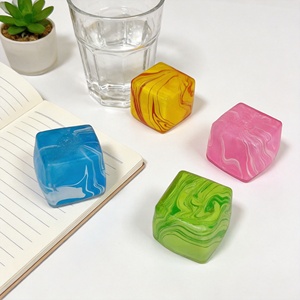 Cross-border Popular Same Style Flow Pattern Rubber Maltose <b>Squishy</b> Cube Decompression Slow Rebound Wholesale Toy Magic Tool - Product Image 3