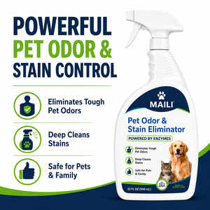 Bio-Enzymatic Dog Cat <strong>Pet</strong> Odour and Stain <strong>Remover</strong> Safe <strong>Pet</strong> Urine Food Vomit Odors Eliminator Spray for Home - Product Image 2