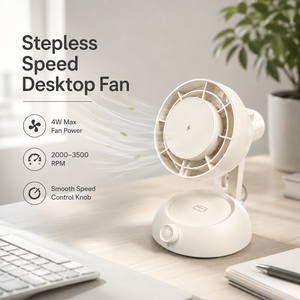 แท่นชาร์จไร้สาย 25W 3-in-1 พร้อมพัดลมในตัว ชาร์จเร็วสำหรับโทรศัพท์ นาฬิกา และหูฟัง ปรับแรงลมได้ - Product Image 3