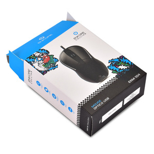 Scatola di Carta Pieghevole con Foro Superiore, Scatola di Carta Personalizzata con Stampa a Colori per Confezione Retail di Mouse USB per Computer da Ufficio - Product Image 3