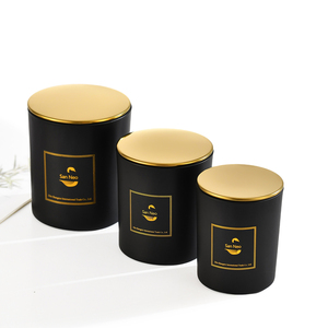 China Wholesale Competitive Price 10oz Candle Jar Luxury <strong>Glass</strong> Candle <strong>Container</strong> With Metal Lid - Product Image 3