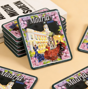 Imanes de Refrigerador de Metal Personalizados de Diferentes Países, Placa Decorativa de Metal en Relieve, Recuerdos de Viaje de Estaño de <span class=keywords><strong>Madrid</strong></span>. - Product Image 4