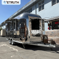 Wetruth Chariot à café et camion-restaurant entièrement équipé, personnalisable, pour la vente de glaces et cuisine mobile pour festivals