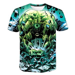 Camiseta Hulk de Manga Corta con Cuello Redondo, Impresa en 3D, Transpirable, para Niños y Adultos, Unisex, de Poliéster, para Uso Promocional - Product Image 2