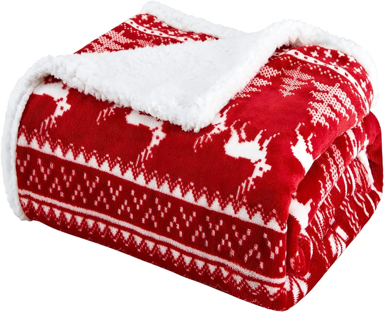 PCM Hot Selling Home Textiles Custom Printed Beautiful Soft Warm Throw Blanket Thick Flannel Sherpa Fleece Christmas Blanket
