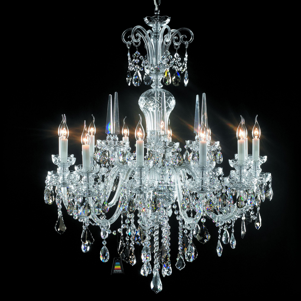 VH Simple Luxury Crystal Chandelier Modern Style Clear Crystal Hanging Ceiling for Family Living Room and Hotel