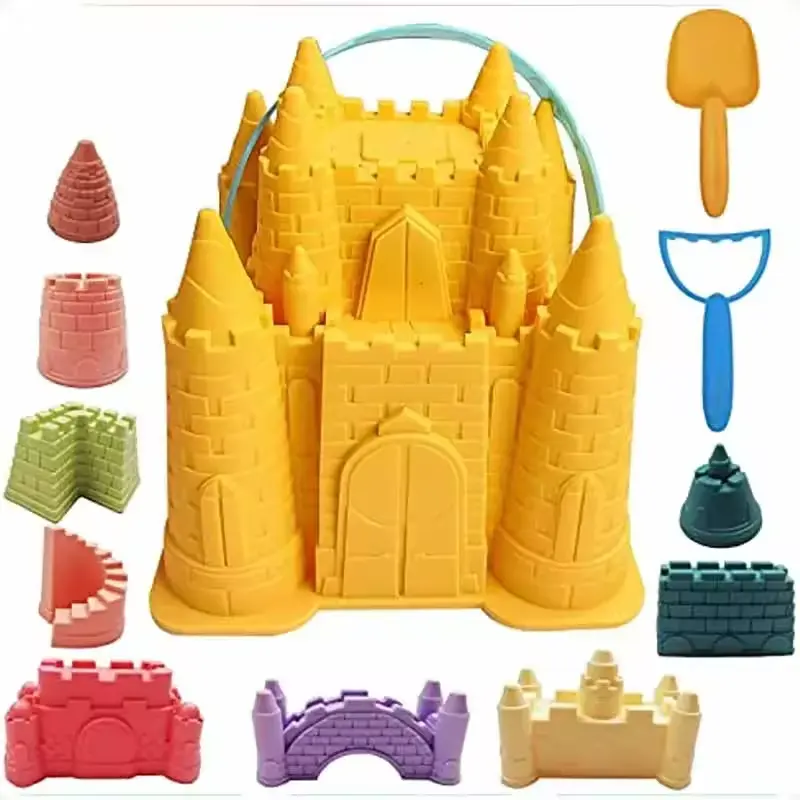 New Arrival Beach Sand Toys Set Creative Children's Pyramid Castle Sand Mold Fun Outdoor Games Beach Accessories for Boys Girls