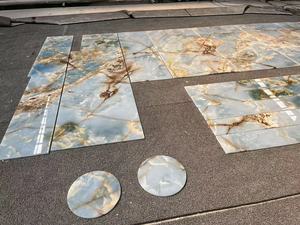 Blue Onyx Marble Water Jet Tiles