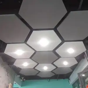 30mm 40mm Acoustic Panel Suspended Hexagon Ceiling Cloud