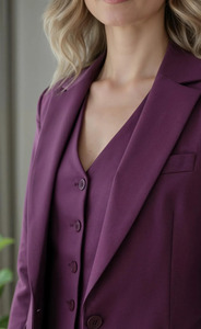 Traje de Pantalón de Tres Piezas Premium para Mujer, Blazer, Chaleco y Pantalón a Medida, Conjunto Formal para Invitadas de Boda, Ropa de Moda Corporativa - Product Image 3