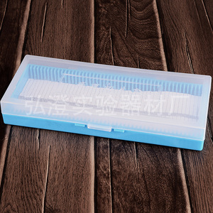 Hongbolai Pathology Slide Box 50-Slide Capacity With White Lid Blue Background For <b>Microscope</b> Slides - Product Image 2