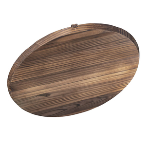 Couvercle de wok rond en bois naturel brun écologique léger de <span class=keywords><strong>14</strong></span> <span class=keywords><strong>pouces</strong></span> pour wok en fonte, poêle, poêlon - Product Image 6