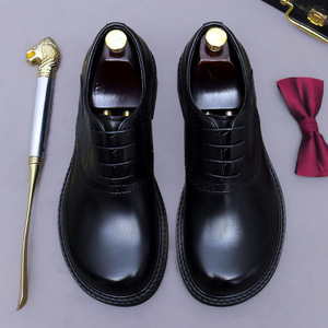 Zapatos Oxford de Cuero Hechos a Mano de Lujo, Diseño ASTON M.JAZZ, Directo de Fábrica, Color Marrón, Formales, con Cordones, Punta Cuadrada, Transpirables - Product Image 5