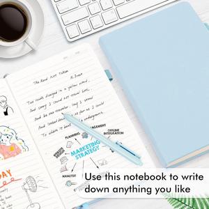 A5 PU Notebook Hardcover Two <b>Bookmarks</b> Paper Pocket Elastic Bandage Enterprise Customized LOGO Learning Record Journal Wholesale - Product Image 3