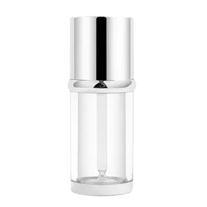Botol Tetes Kosmetik Plastik SAN Bentuk Silinder, 30ML 50ML 80ML