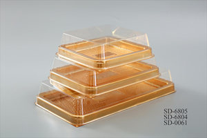 <b>Square</b> <b>Plastic</b> Disposable Cake <b>Containers</b> with Lids Blister <b>Square</b> Cake Holder for Food Transport and Storage for Packaging - Product Image 6