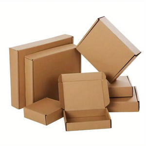 Caja de Embalaje de Cartón Corrugado de Papel Kraft con Logotipo Personalizado, Reciclable, para Cosméticos, Zapatos, Regalos, Caja de Envío Tipo Avión - Product Image 1
