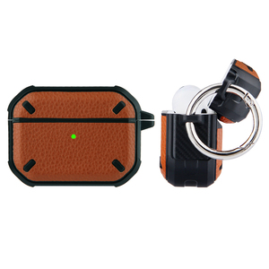 Funda de cuero al por mayor <span class=keywords><strong>2021</strong></span> PU funda de lujo funda protectora de auriculares con llavero para Airpod Pro fundas para Airpod 3 <span class=keywords><strong>2</strong></span> 1 - Product Image 1