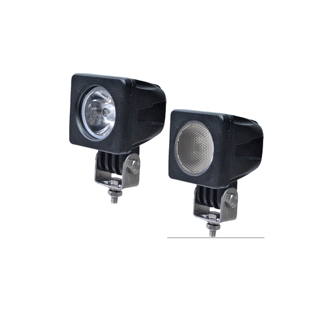 2 Inch 10W LED Mini Work Light Spotlight with 12v / 24v - Square - 900lm - Spot Flood - for Motorcycle Boat ATV Bike Ship