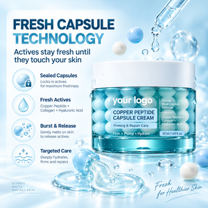 Hot Selling Firming Lifting Skincare Deep Moisturizing Sagging Loose Dehydration Collagen GHK-Cu Copper Peptide Capsule <b>Cream</b> - Product Image 4