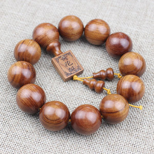 สร้อยข้อมือไม้โรสวูดอินโดนีเซีย 20 มม- 12 เม็ดรูปทรงลูกบอลสไตล์ชาติพันธุ์เครื่องประดับพิธีกรรมทางศาสนา - Product Image 2