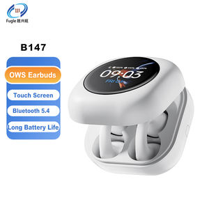 Fugle หูฟังเอียร์บัด AI แบบมีคลิปหนีบหู B147หูฟังบลูทูธ BT5.4ตัดเสียงรบกวน IPX5หูฟังกันน้ำพร้อมจอแสดงผล - Product Image 1