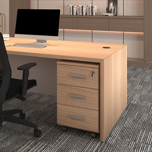 Meuble de rangement mobile moderne sous bureau avec serrure à clé et panneau de conception élégante pour atelier, chambre, bureau à domicile, école, hôtel - Product Image 3