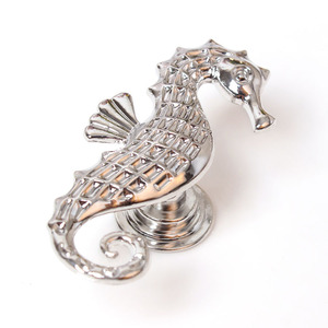 Nuevos herrajes para muebles de aleación de Zinc, gabinete decorativo, tirador de caballito de mar, puerta de cajón de plata dorada antigua, pomo de manija de caballito de mar - Product Image 5