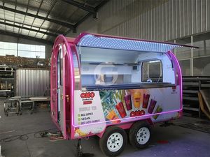 Rimorchio per alimenti neri per esterni bar per bevande Mobile contenitore chiosco carrello per la vendita camion Mobile per cibo - Product Image 2