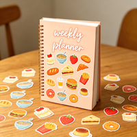 Cuaderno de Bolsillo Espiral A6 con Pegatinas Bonitas, Diario Personalizado Impreso para Estudiantes, Tareas Escolares y Notas Diarias