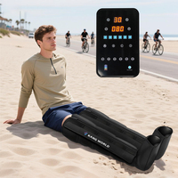 KANGWANJIA Appareil de compression séquentielle à 6 chambres pour la récupération des jambes, avec contrôle de la minuterie et connectivité, pour le sport et la prévention des TVP