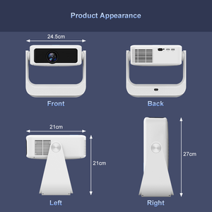 Proyector de TV Android D2, Autorizado Oficialmente por Google, <span class=keywords><strong>Full</strong></span> <span class=keywords><strong>HD</strong></span> 1080P, Enfoque Automático, Corrección Automática, Proyector para el Hogar con Luz Ambiental RGB - Product Image 6